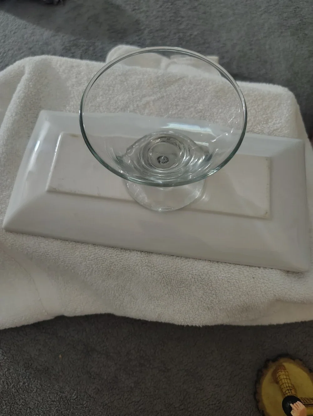 Cost Plus World Trinket Vanity /Serving Tray With A Glass Holder